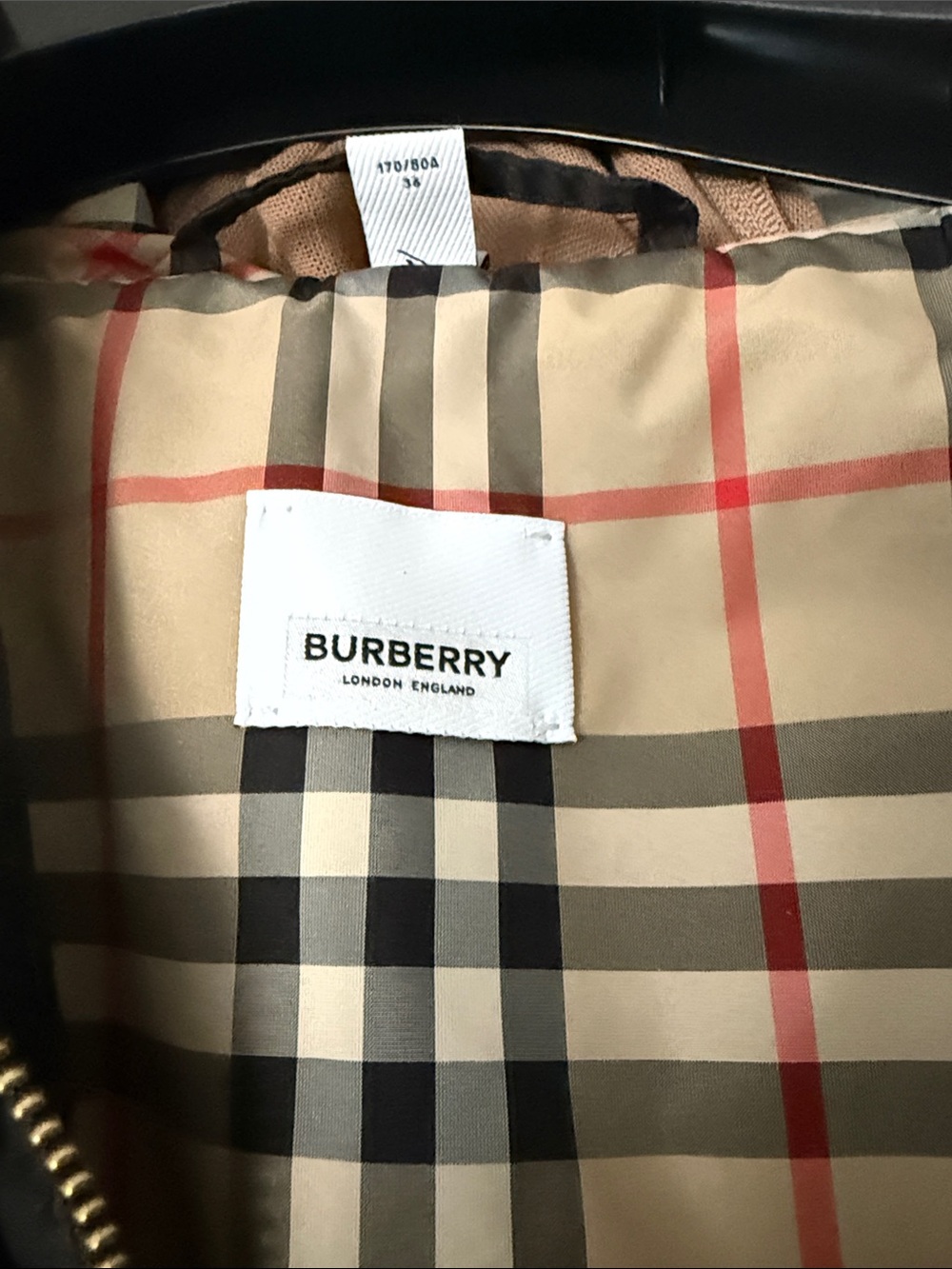 Burberry Black Hooded Anorak with Signature lining - Picture 3 of 6